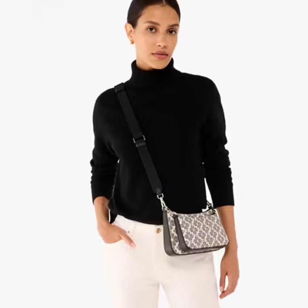 Kate Spade Flower Small Crossbody NWT Black